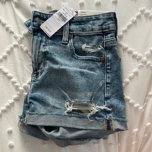 American Eagle Hi-Rise Shortie Jean Shorts